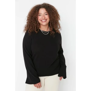 Trendyol Curve Plus Size Sweater - Black - Regular fit