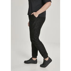 Women's Lace Jersey Jog Pants Black