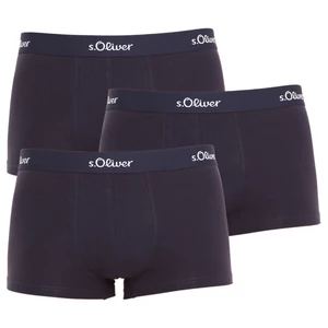 3PACK Men's Boxers S.Oliver dark blue