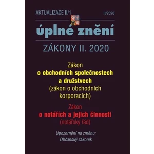 Aktualizace II/1 - Zákon o obchodních korporacích, Notářský řád