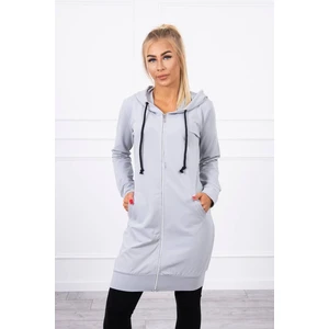 Hooded dress with a hood grey