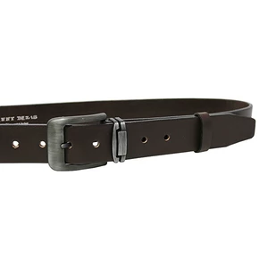 Penny Belts Pánský kožený opasek 507-40 Hnědý 110 cm