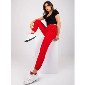 RUE PARIS red sweatpants with pockets