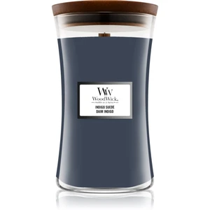 WoodWick Vonná sviečka váza veľká Indigo Suede 609,5 g