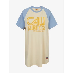 SuperDry Cali Surf Raglan Tshirt Dress Šaty Růžová