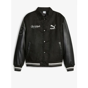 Black Men Jacket Puma Team Varsity - Men