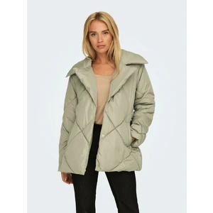 Khaki ladies quilted jacket ONLY Sussi - Women