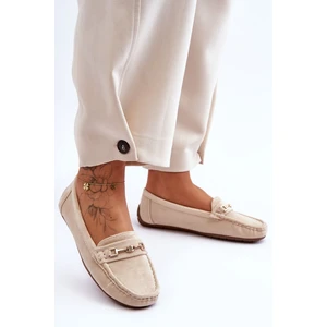 Women's classic suede moccasins beige Corinell