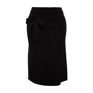 Trendyol Curve Black Front Detailed Knitwear Skirt