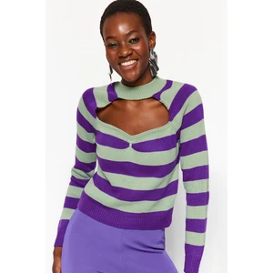 Trendyol Plum Window/Cut Out Knitwear Sweater