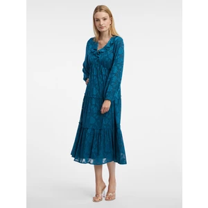 Orsay Blue Women's Floral Midi Dress - Women's