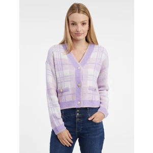 Orsay Light Purple Women's Check Cardigan - Women's