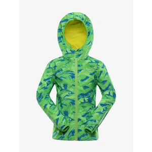 Kids softshell jacket with membrane ALPINE PRO LANCO neon green