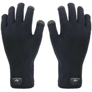 Sealskinz Waterproof All Weather Ultra Grip Knitted Glove Black L guanti da ciclismo