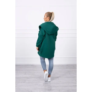 Sweatshirt with short zipper green