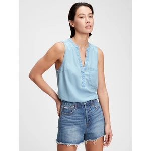 Modrý dámský top sleeveless popover rosco GAP