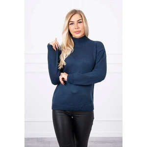 Sweater high neck navy blue