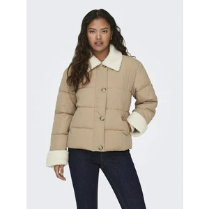 Beige women's quilted jacket JDY Oars - Women