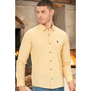 G776 DEWBERRY MEN'S SHIRT-PLAIN YELLOW