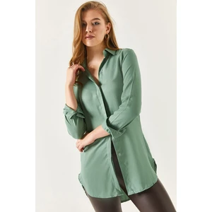 armonika Women's Green Tunic Shirt