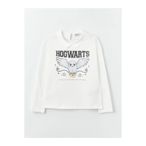 LC Waikiki Girls Shirt Collar Harry Potter Printed Long Sleeve Girls T-Shirt