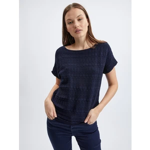 Orsay Dark blue ladies sweater with short sleeves - Women