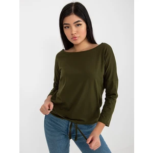 Khaki Women's Basic Ribbed T-Shirt by Fiona