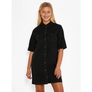 Black Denim Shirt Dress Noisy May Signe - Women