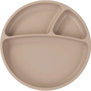 Minikoioi Suction Plate dělený talíř s přísavkou Bubble Beige 1 ks