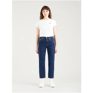 Levi's Tmavě modré dámské zkrácené straight fit džíny Levi's® - Dámské