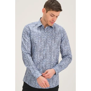 G746 DEWBERRY MEN'S SHIRT-BLUE