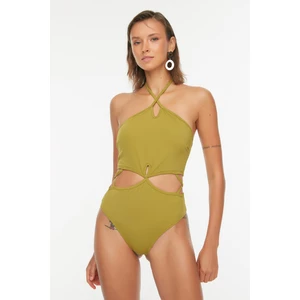 Trendyol Green Cut Out Detailed Swimsuit