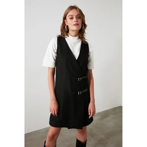 Trendyol Black Belt Detailed Gilet Dress