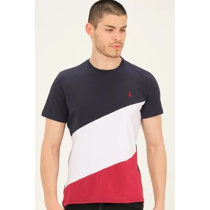 T8590 DEWBERRY MEN'S T-SHIRT-LACİVERT