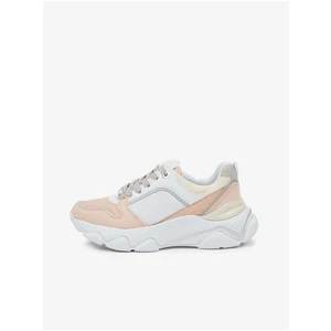 White-pink women's sneakers on the Platform Guess - Women