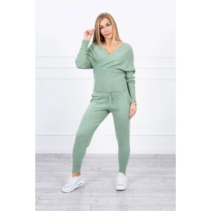 Sweater set two-piece dark mint