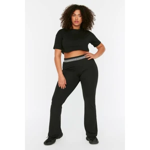 Trendyol Curve Black Waist Detailed Knitted Sweatpants