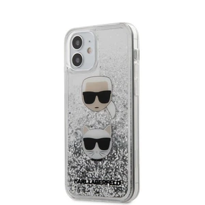 Tok Karl Lagerfeld Liquid Glitter 2 Heads  iPhone 12 mini, silver