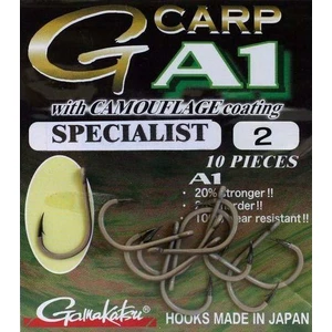 Gamakatsu háčiky g-carp specialist camou a1 10ks - veľkosť 8