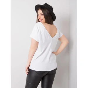 White plus size cotton t-shirt