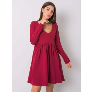 RUE PARIS Burgundy cotton dress