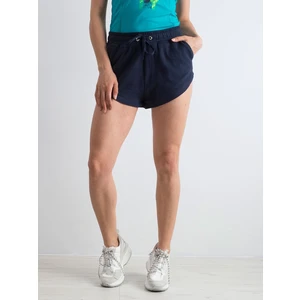 Navy blue cotton shorts