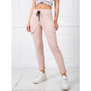 Powder pink cotton sweatpants