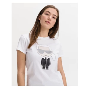 Tričko Karl Lagerfeld Ikonik Karl T-Shirt - Bílá - Xl