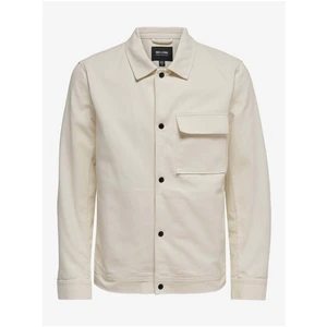 Cream Shirt Jacket ONLY & SONS Hydra - Men