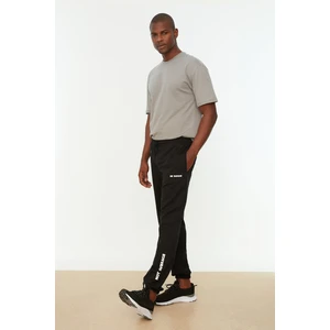 Trendyol Black Men's Regular Fit Printed Sweatpants