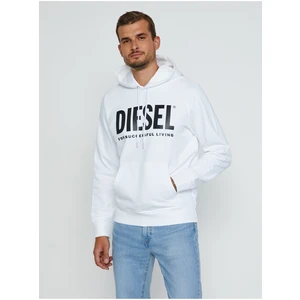 White Men's Hoodie Diesel Girk-Hood-Ecologo - Men