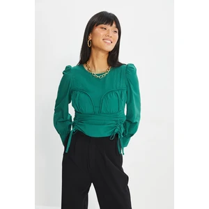 Trendyol Green Pleated Blouse