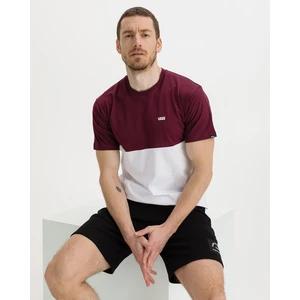 Wine-White Men's T-Shirt VANS Colorblock - Men's