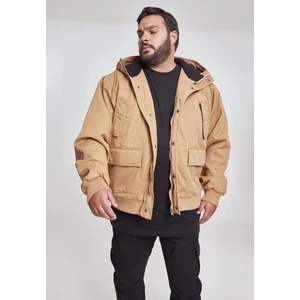 Hooded Cotton Jacket camel